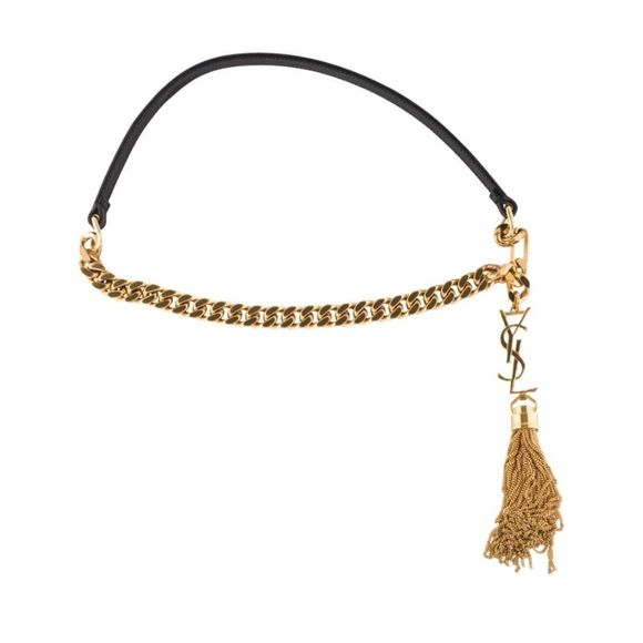 Yves Saint Laurent Accessories - Saint Laurent 2018 Limited Monogram Tassel Chain-Link Leather Belt